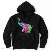 Elephant With Flower Metastatic Breast Cancer Awareness Hoodie thumb 0