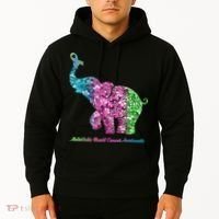 Elephant With Flower Metastatic Breast Cancer Awareness Hoodie thumb 2