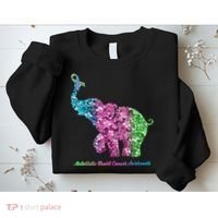 Elephant With Flower Metastatic Breast Cancer Awareness Sweatshirt thumb 2