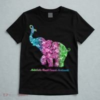 Elephant With Flower Metastatic Breast Cancer Awareness T-Shirt thumb 5