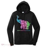 Elephant With Flower Metastatic Breast Cancer Awareness Women's Hoodie thumb 0