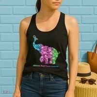 Elephant With Flower Metastatic Breast Cancer Awareness Women's Tank Top thumb 2