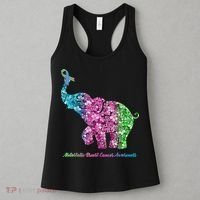 Elephant With Flower Metastatic Breast Cancer Awareness Women's Tank Top thumb 3