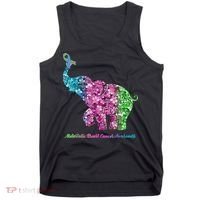 Elephant With Flower Metastatic Breast Cancer Awareness Tank Top thumb 0