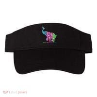 Elephant With Flower Metastatic Breast Cancer Awareness Visor thumb 0