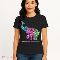 Elephant With Flower Metastatic Breast Cancer Awareness Women's T-Shirt thumb 4