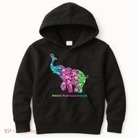 Elephant With Flower Metastatic Breast Cancer Awareness Kids Hoodie thumb 0