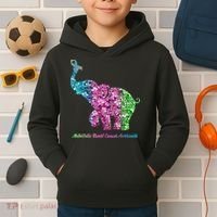 Elephant With Flower Metastatic Breast Cancer Awareness Kids Hoodie thumb 2