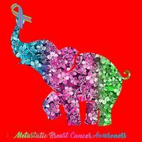 Elephant With Flower Metastatic Breast Cancer Awareness Santa Hat thumb 1