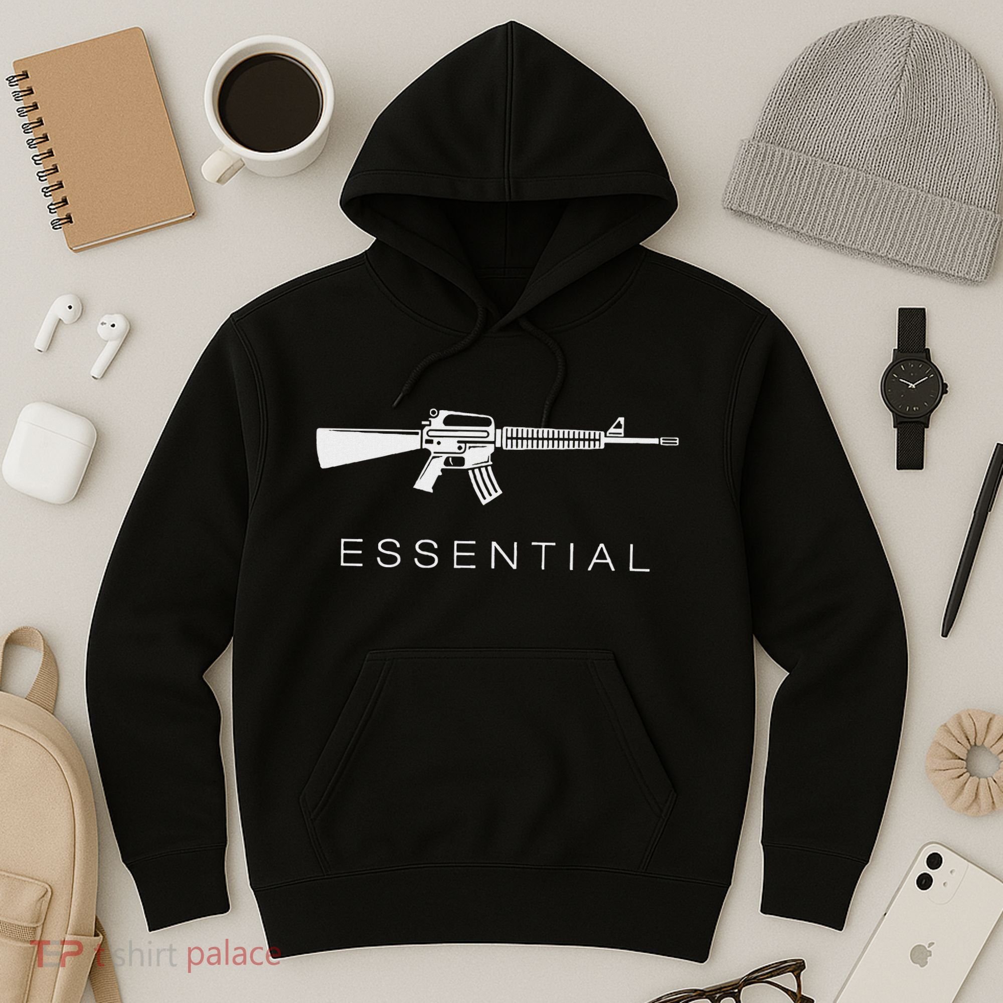 Essential Weapons Gun Ar 15 Assault Rifle Firearm Hoodie