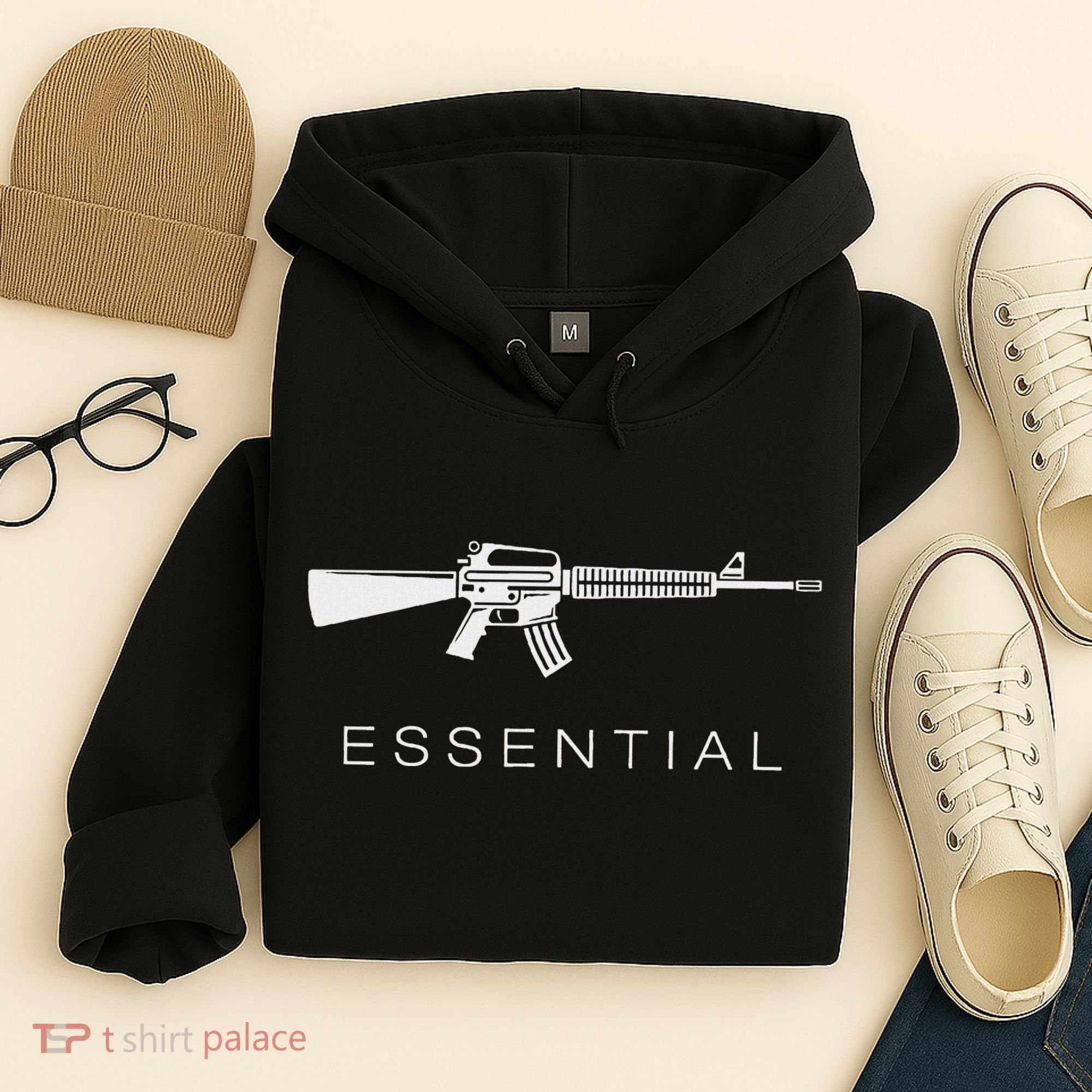 Essential Weapons Gun Ar 15 Assault Rifle Firearm Hoodie