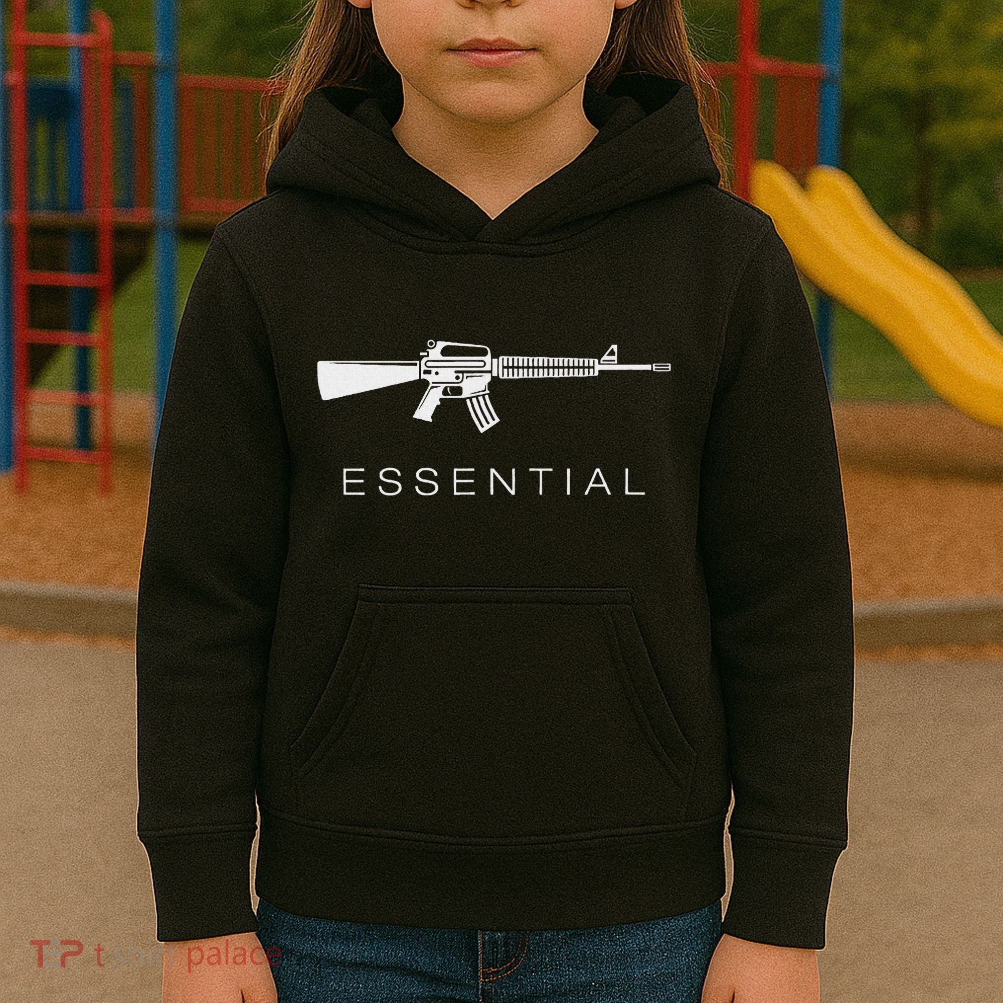Essential Weapons Gun Ar 15 Assault Rifle Firearm Kids Hoodie