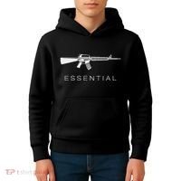 Essential Weapons Gun Ar 15 Assault Rifle Firearm Kids Hoodie thumb 4