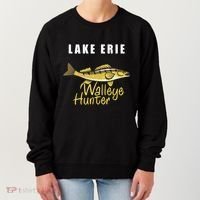 Erie Walleye Hunter Tournament Fishing Women's Sweatshirt thumb 0