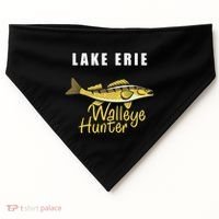 Erie Walleye Hunter Tournament Fishing USA-Made Doggie Bandana thumb 0