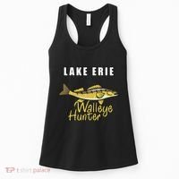 Erie Walleye Hunter Tournament Fishing Women's Tank Top thumb 0