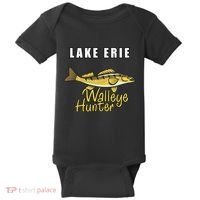 Erie Walleye Hunter Tournament Fishing Baby Bodysuit thumb 0