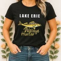 Erie Walleye Hunter Tournament Fishing Women's T-Shirt thumb 2