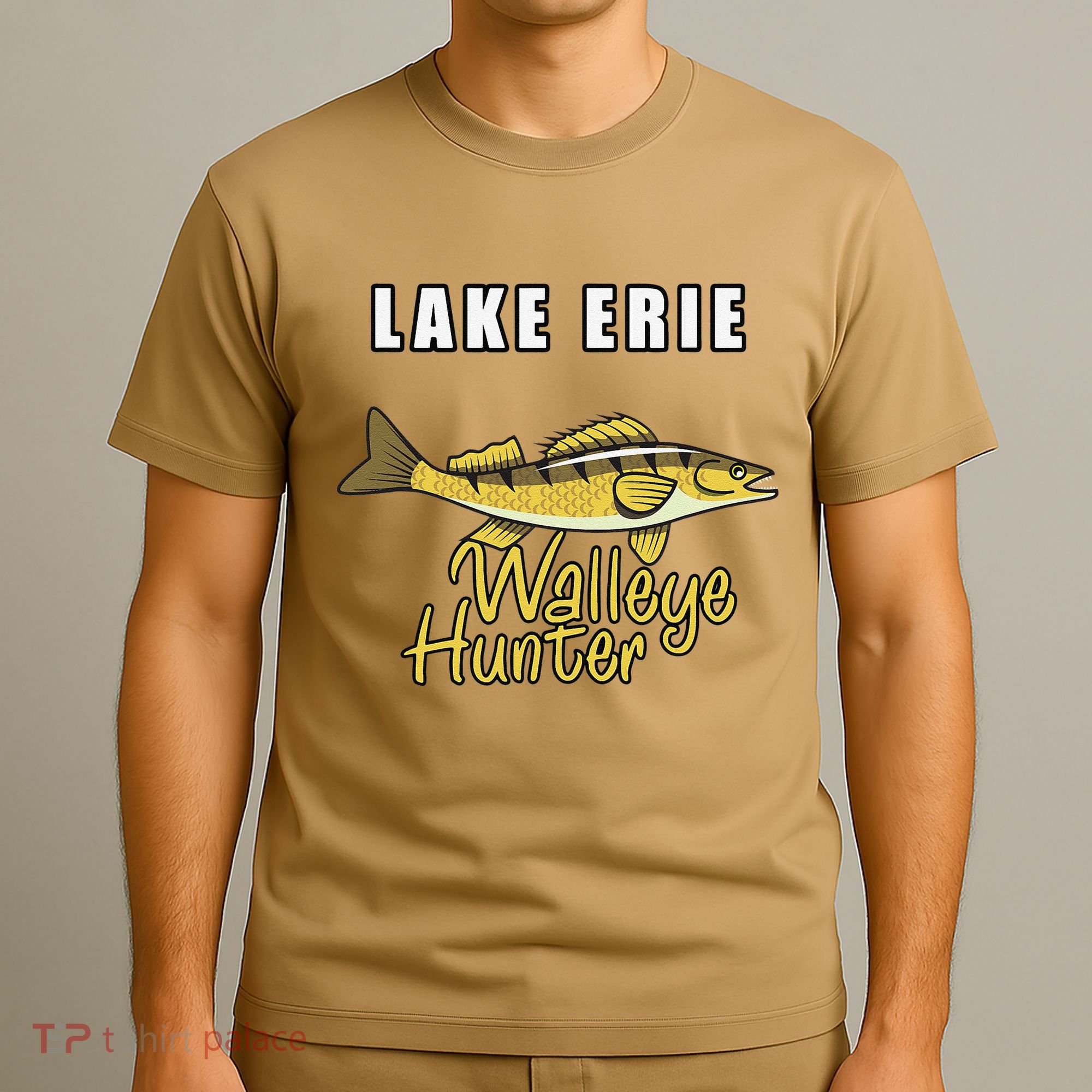 Erie Walleye Hunter Tournament Fishing T-Shirt
