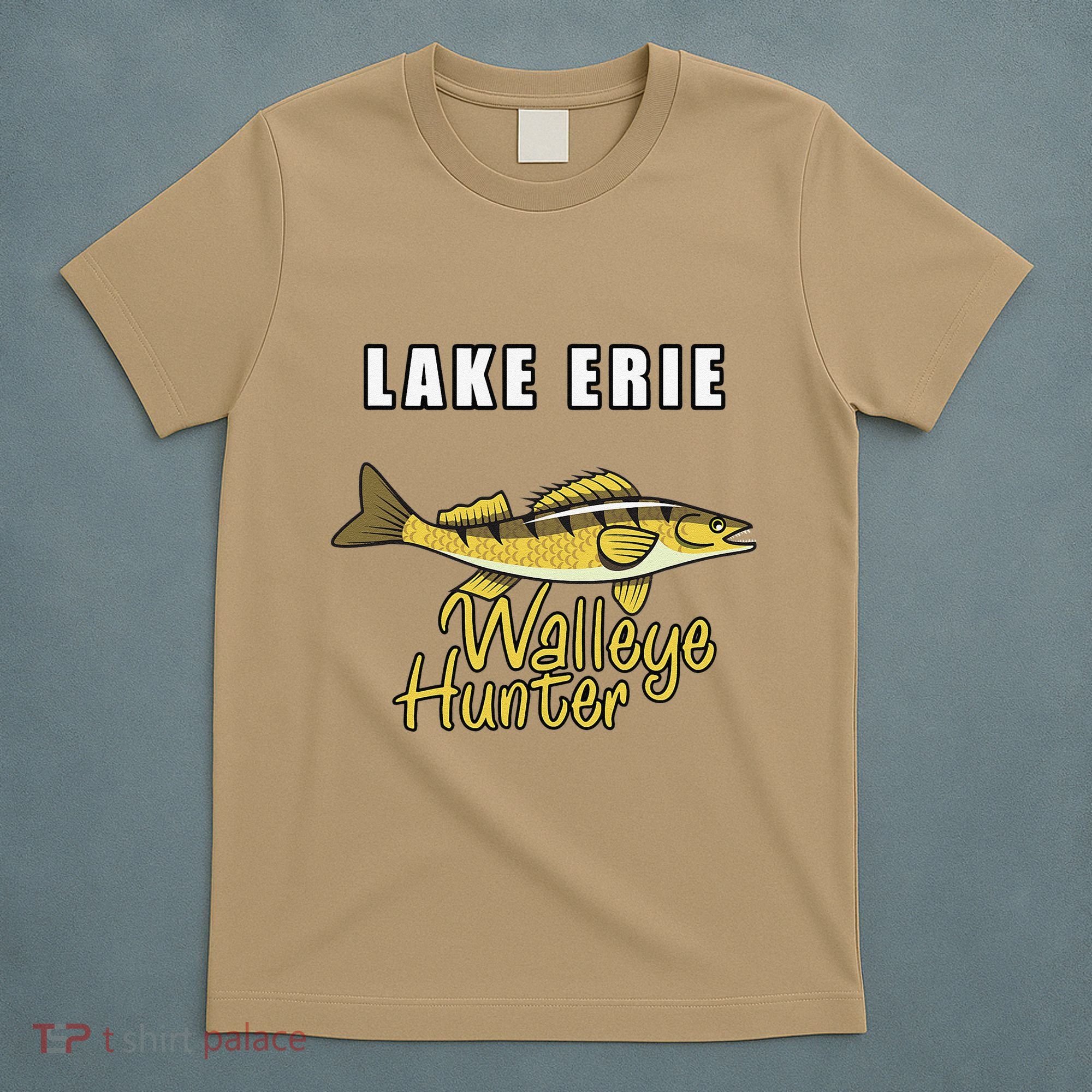 Erie Walleye Hunter Tournament Fishing T-Shirt