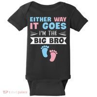 Either Way It Goes I'm The Big Bro Gender Reveal Brother Baby Bodysuit thumb 0