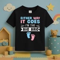 Either Way It Goes I'm The Big Bro Gender Reveal Brother Toddler T-Shirt thumb 3