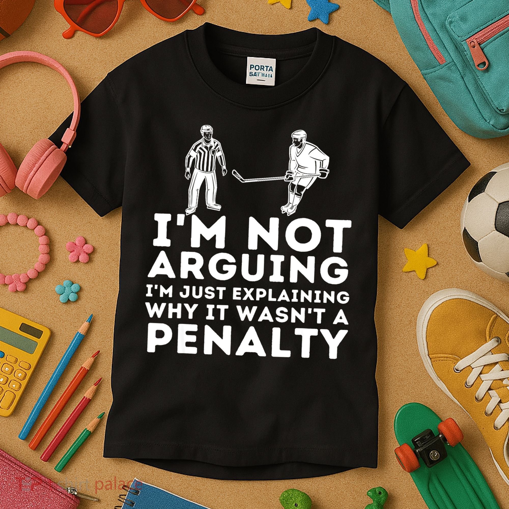 Explaining Why It Wasnt A Penalty Funny Ice Hockey Player Gift Kids T-Shirt