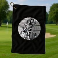 Everything Will Kill You So Choose Something Fun Firefighter Gift Golf Towel thumb 1