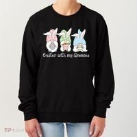 Easter With My Gnomies Cute Spring Women's Sweatshirt thumb 0