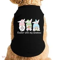 Easter With My Gnomies Cute Spring Doggie Tank thumb 0