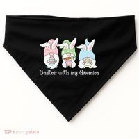 Easter With My Gnomies Cute Spring USA-Made Doggie Bandana thumb 0