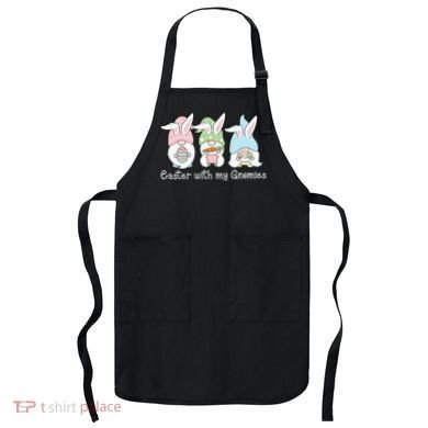 Easter With My Gnomies Cute Spring Apron