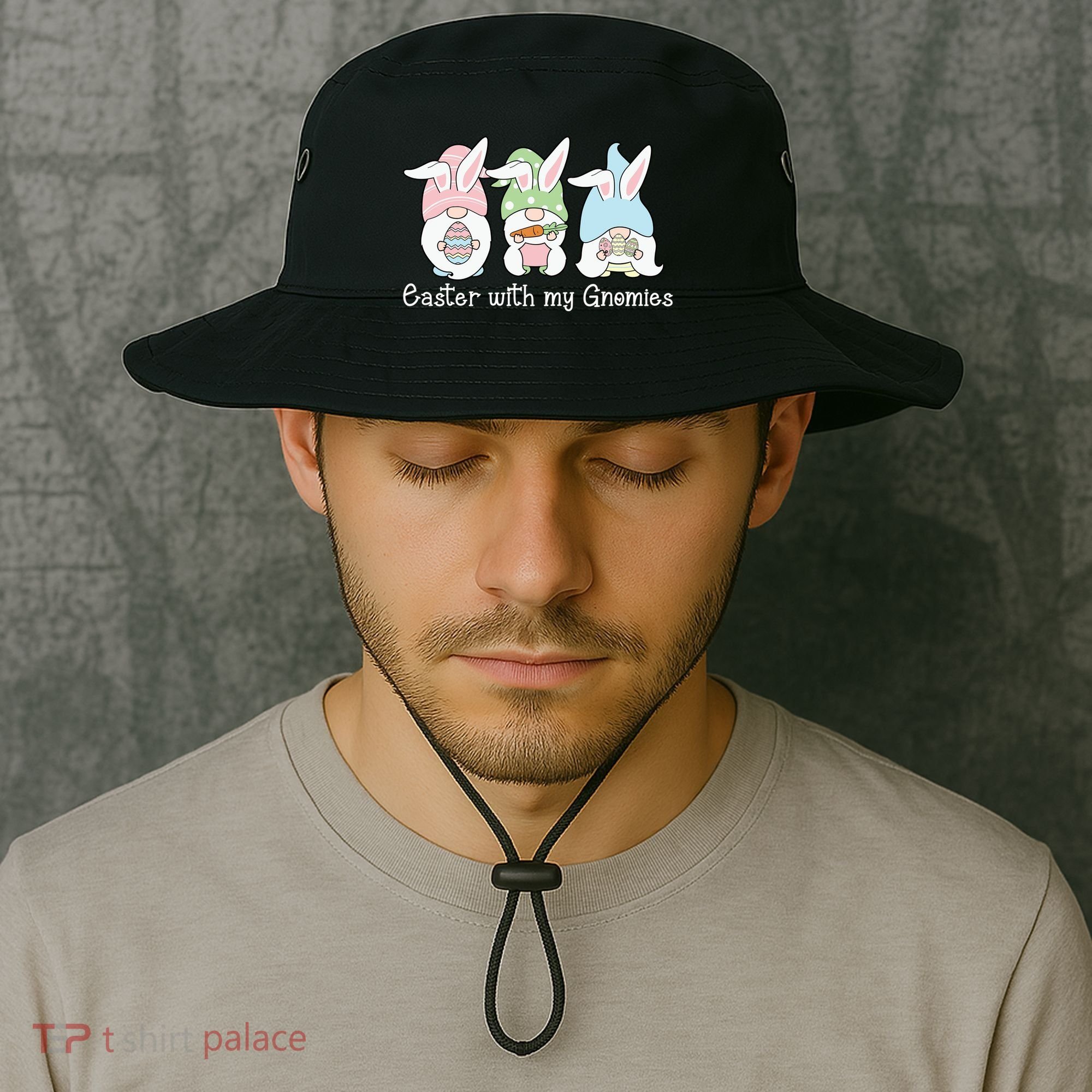 Easter With My Gnomies Cute Spring Bucket Hat