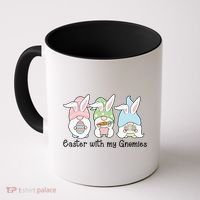 Easter With My Gnomies Cute Spring Coffee Mug thumb 0