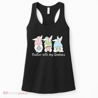Easter With My Gnomies Cute Spring Women's Tank Top thumb 0