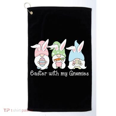 Easter With My Gnomies Cute Spring Golf Towel