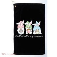 Easter With My Gnomies Cute Spring Golf Towel thumb 0