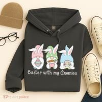 Easter With My Gnomies Cute Spring Hoodie thumb 4