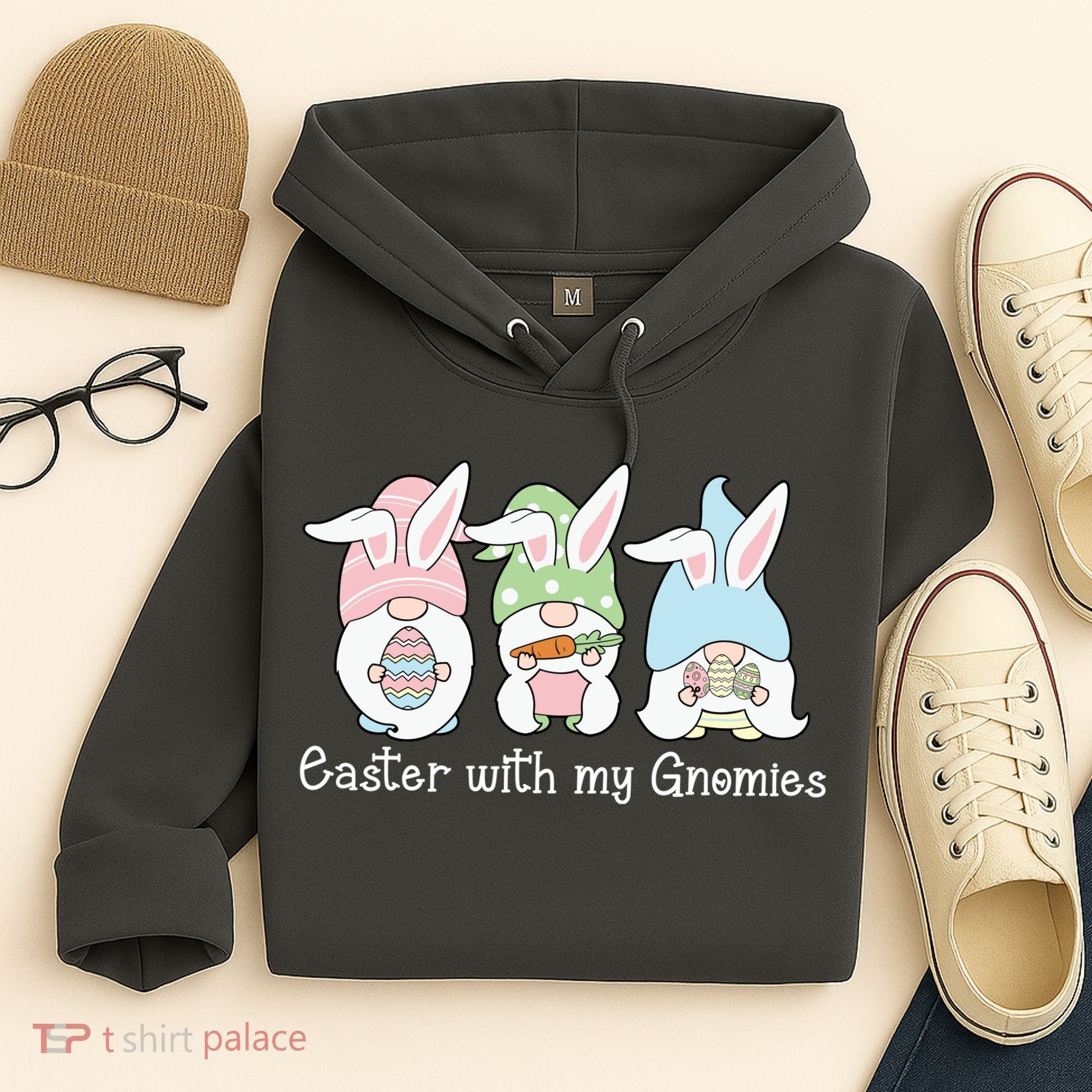 Easter With My Gnomies Cute Spring Hoodie