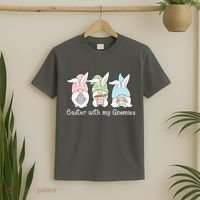 Easter With My Gnomies Cute Spring T-Shirt thumb 2