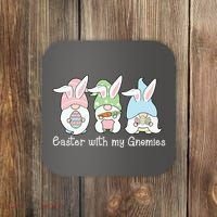 Easter With My Gnomies Cute Spring Coaster thumb 0