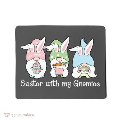 Easter With My Gnomies Cute Spring Mousepad