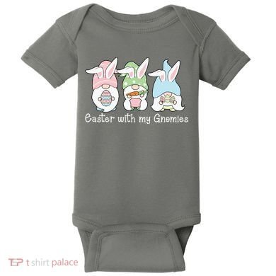 Easter With My Gnomies Cute Spring Baby Bodysuit