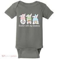 Easter With My Gnomies Cute Spring Baby Bodysuit thumb 0