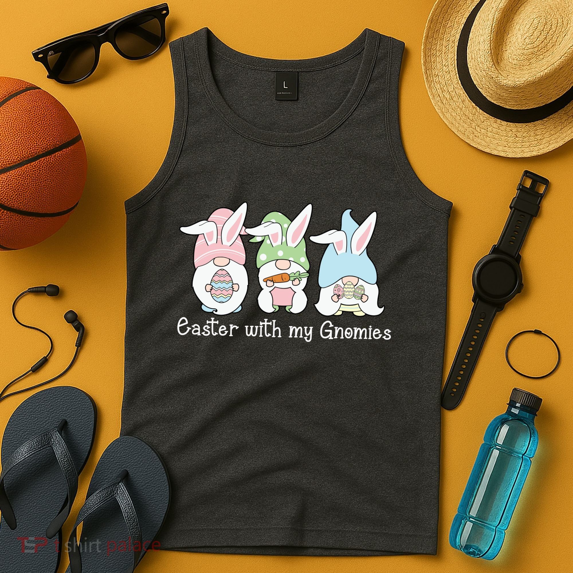 Easter With My Gnomies Cute Spring Tank Top
