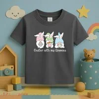 Easter With My Gnomies Cute Spring Toddler T-Shirt thumb 3