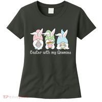 Easter With My Gnomies Cute Spring Women's T-Shirt thumb 0