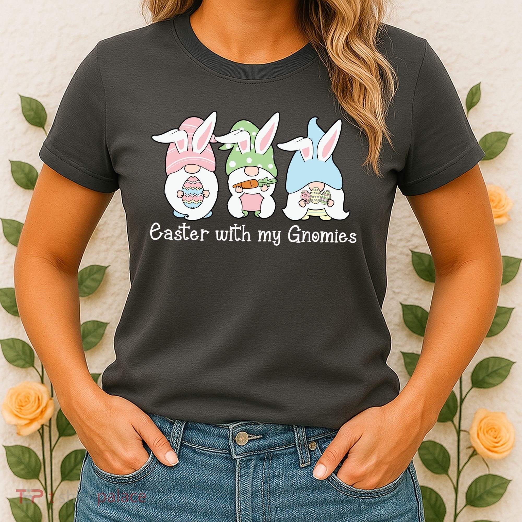 Easter With My Gnomies Cute Spring Women's T-Shirt