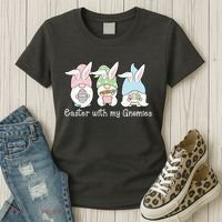 Easter With My Gnomies Cute Spring Women's T-Shirt thumb 3