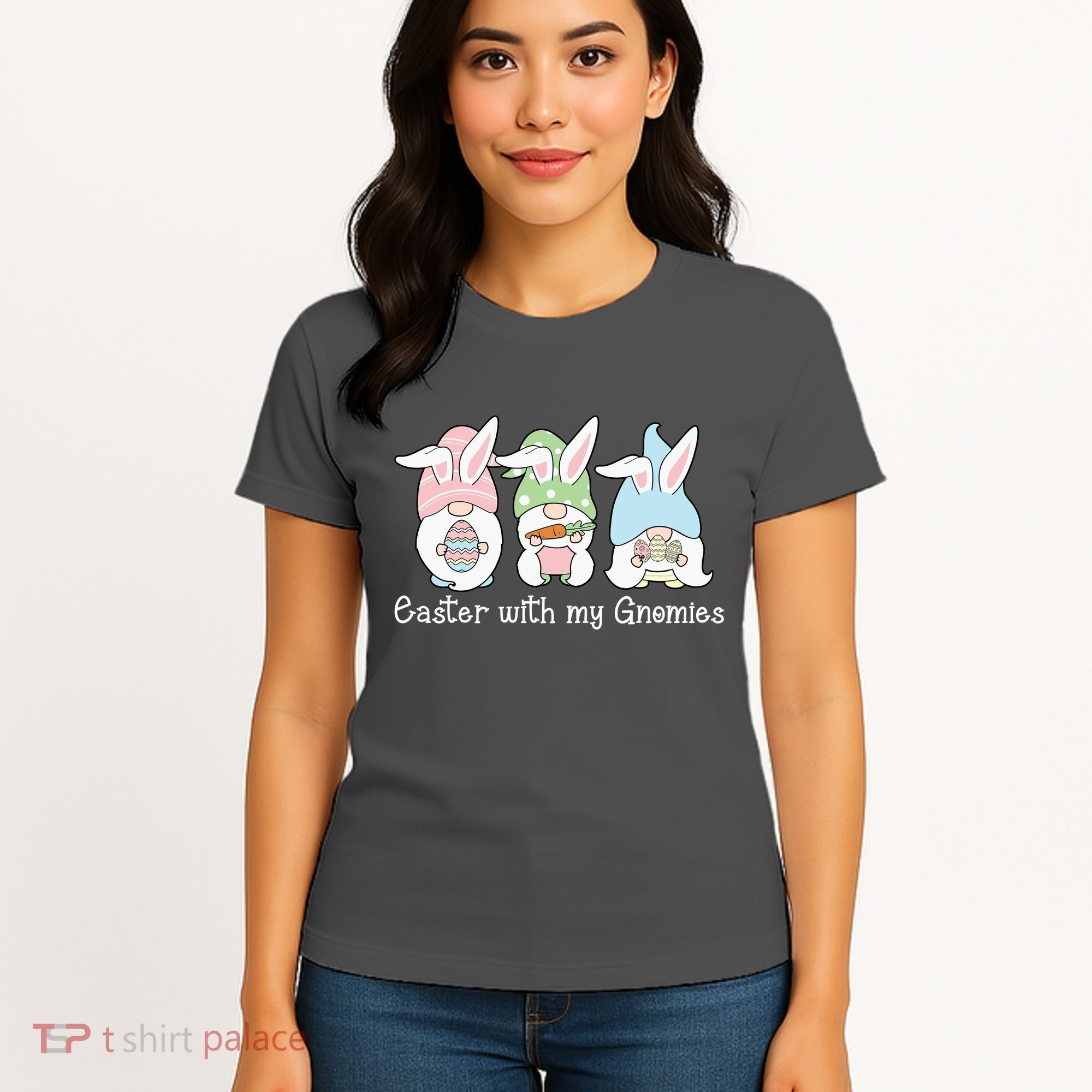 Easter With My Gnomies Cute Spring Women's T-Shirt